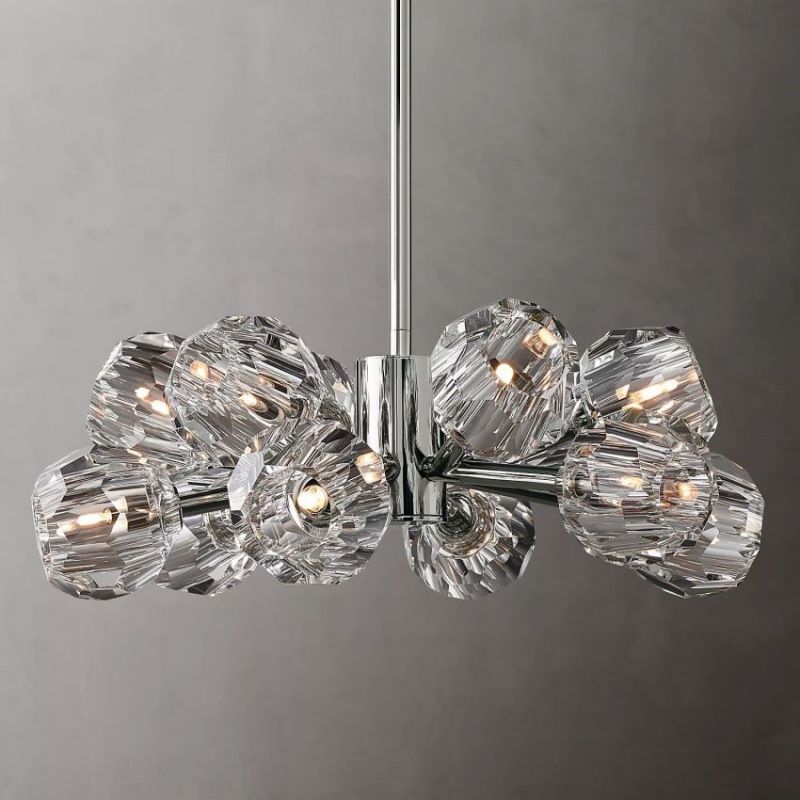 Balle Clear Crystal Chandelier D24"