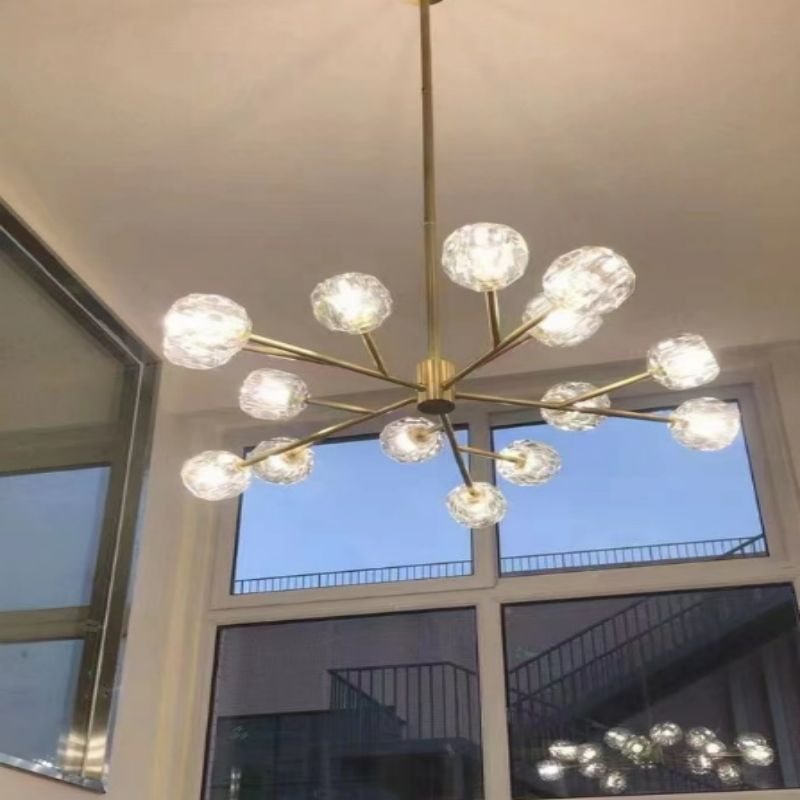 Balle Clear Crystal Chandelier D36"