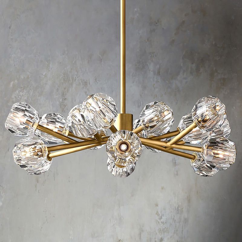 Balle Clear Crystal Chandelier D36"