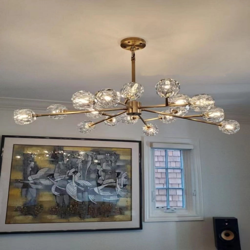 Balle Clear Crystal Chandelier D36"