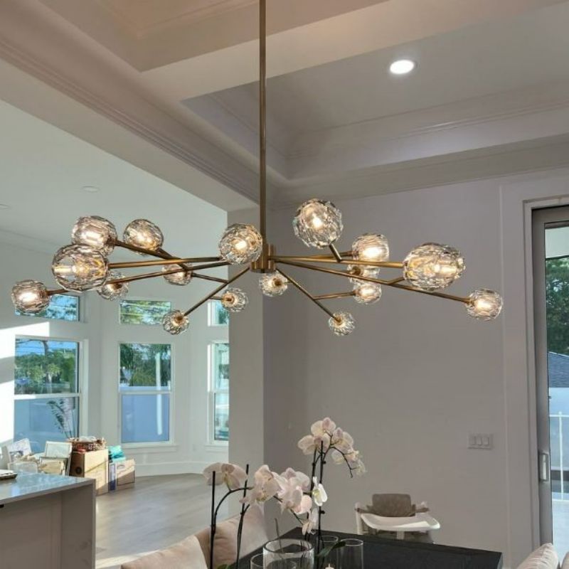 Balle Clear Crystal Chandelier D60"