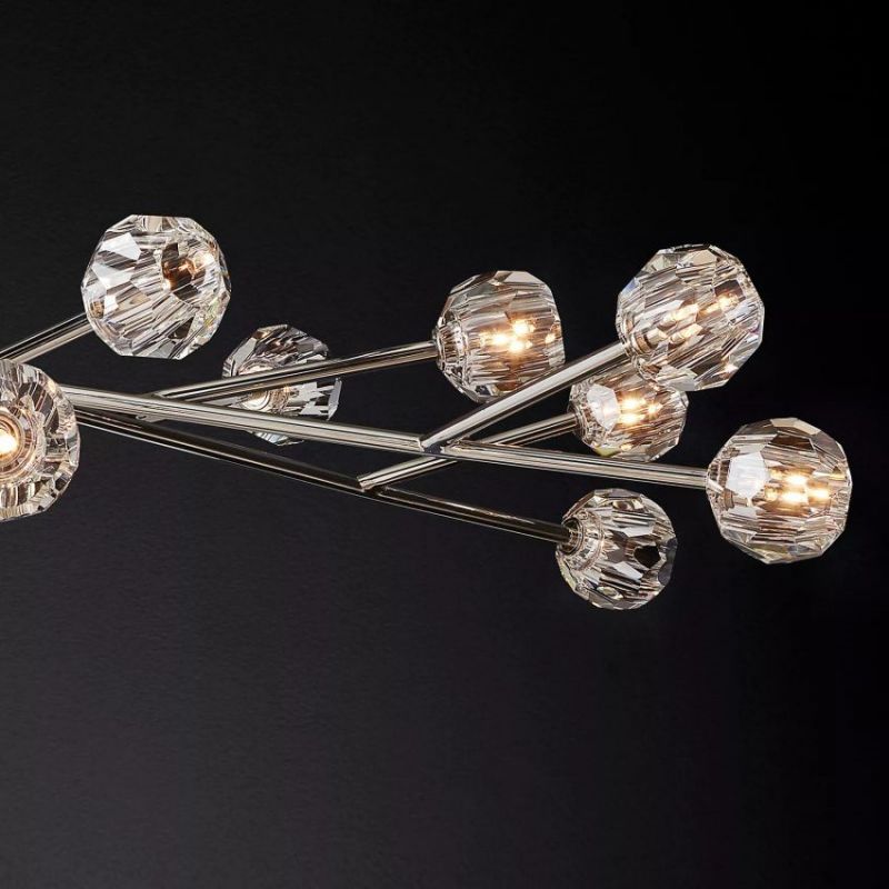 Balle Clear Crystal Chandelier D60"