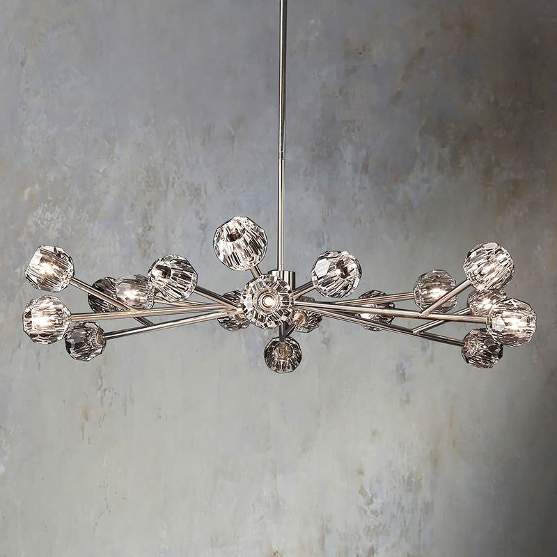 Balle Clear Crystal Chandelier D60"