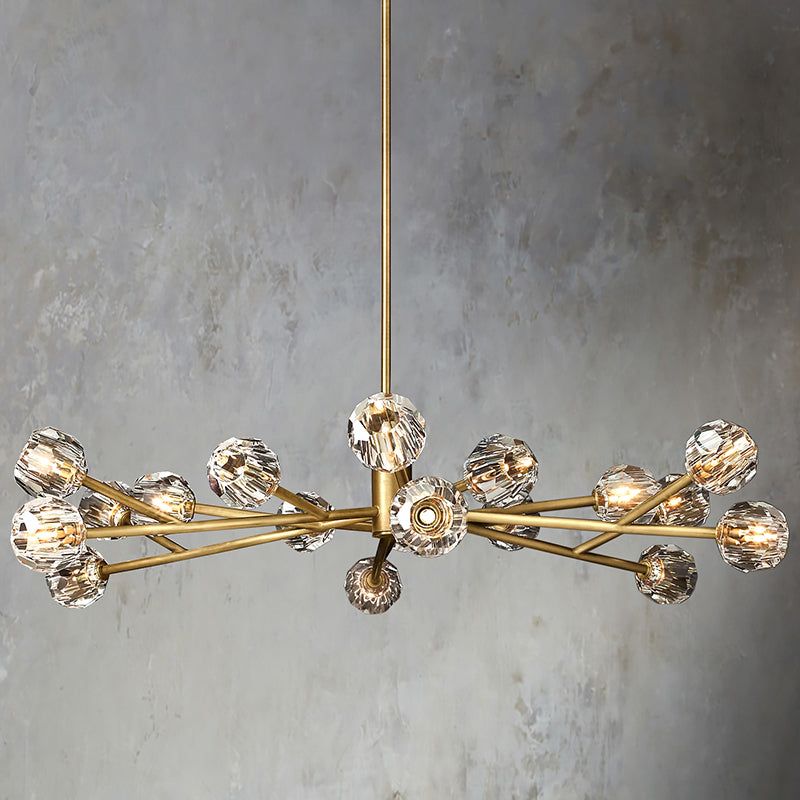 Balle Clear Crystal Chandelier D60"