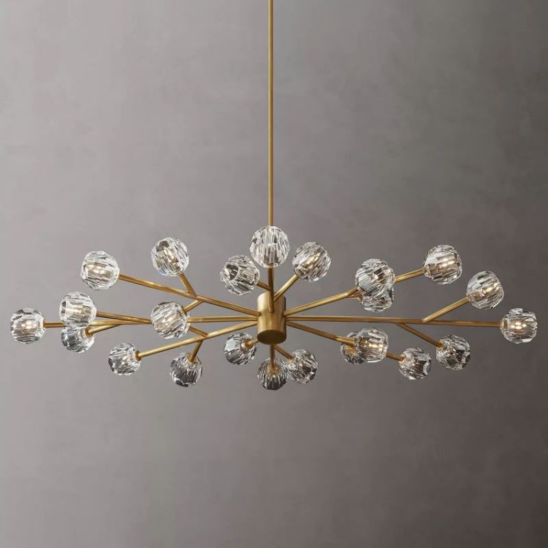 Balle Clear Crystal Oval Chandelier D72"