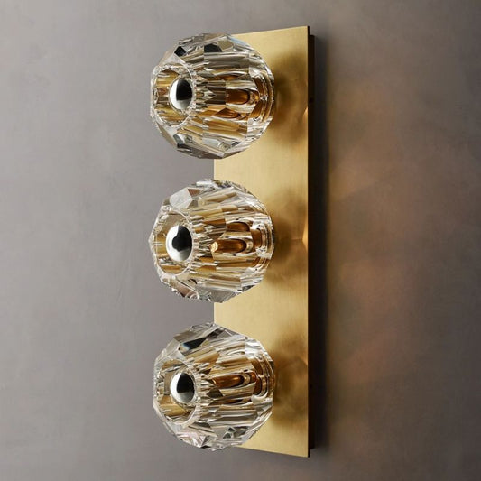 Balle Clear Glass Linear Wall Sconce 3-lights