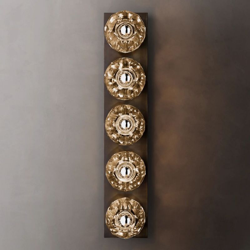 Balle Clear Glass Linear Wall Sconce 5-lights