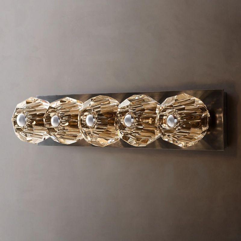 Balle Clear Glass Linear Wall Sconce 5-lights