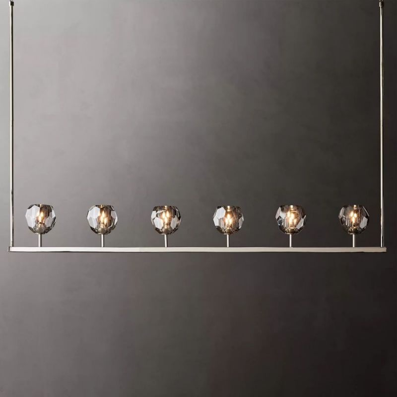 Balle Cristal Linear Chandelier 60"(Smoke)