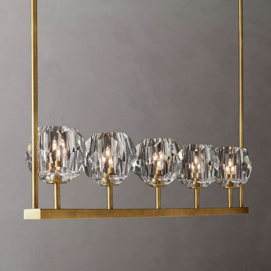 Balle Cristal Linear Chandelier D48"(Clear)