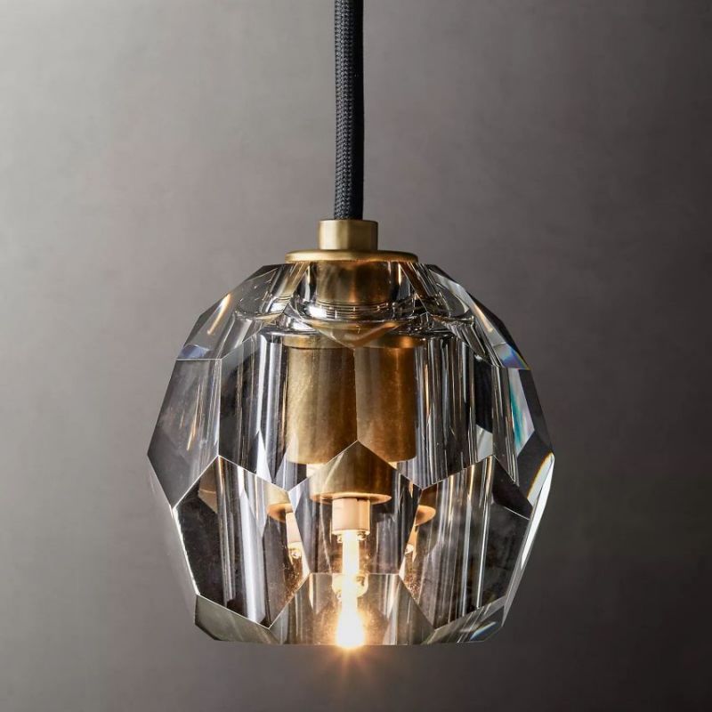 Balle Smoke Cristal Glass Cord Pendant