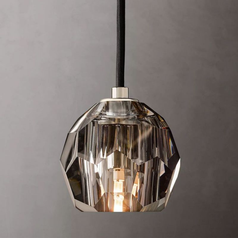 Balle Smoke Cristal Glass Cord Pendant