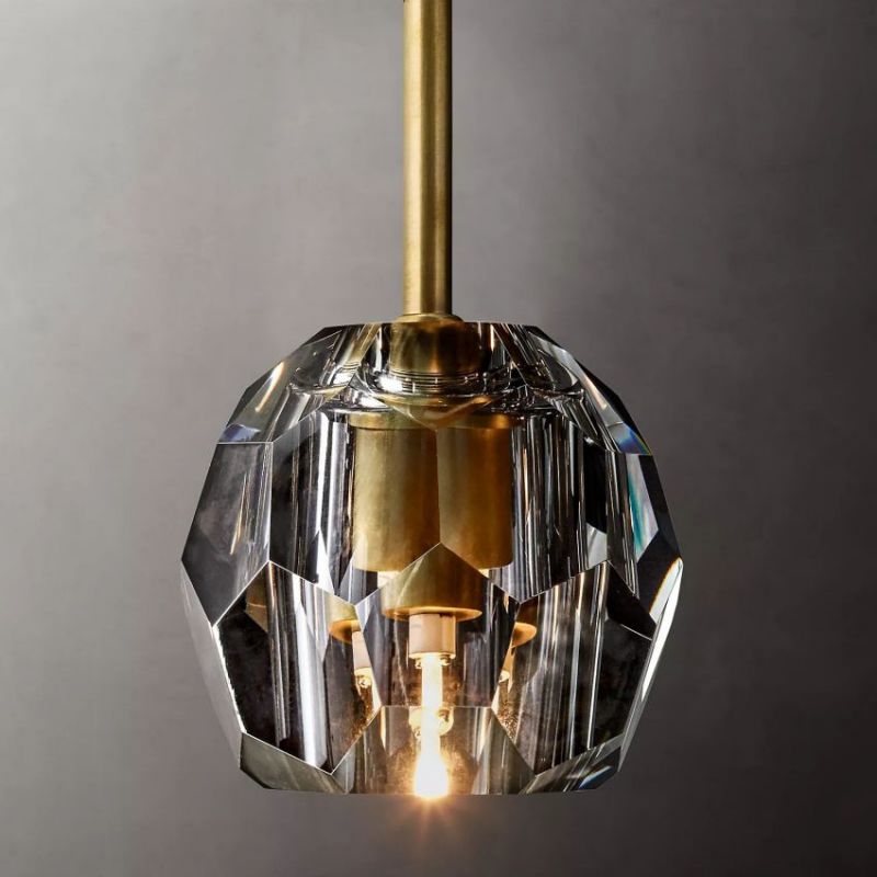 Balle Smoke Cristal Glass Rod Pendant