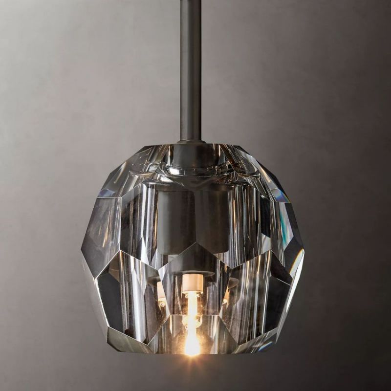 Balle Smoke Cristal Glass Rod Pendant