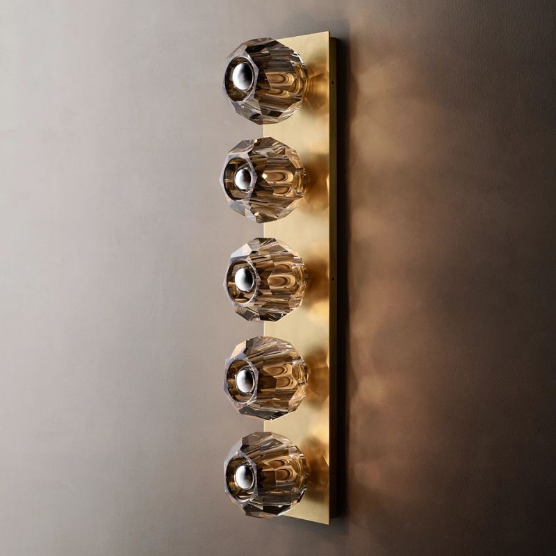 Balle Smoke Glass Linear Wall Sconce 5-lights