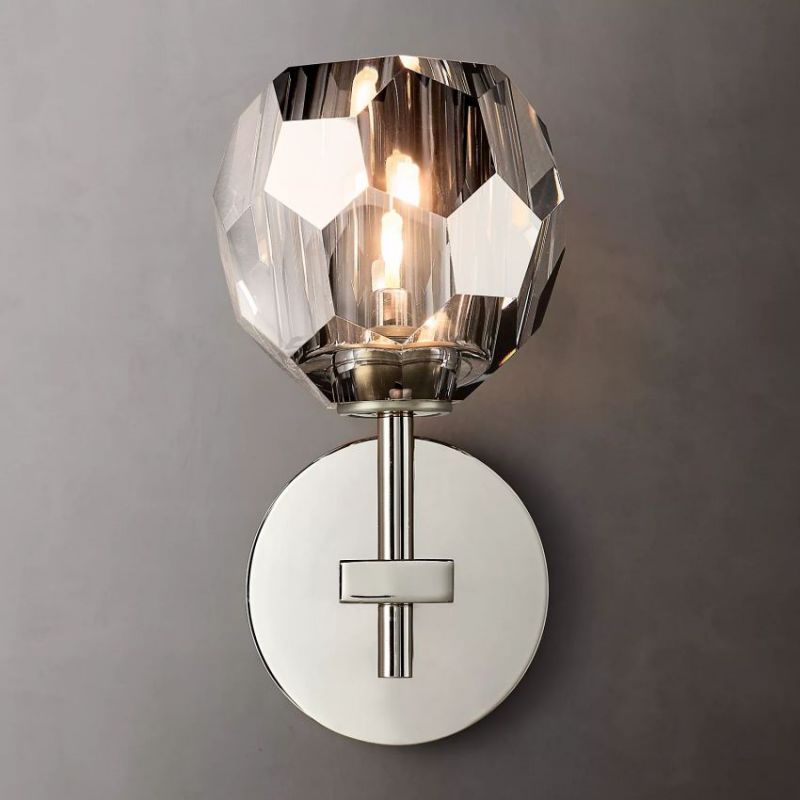 Balle Smoke Glass Sconce