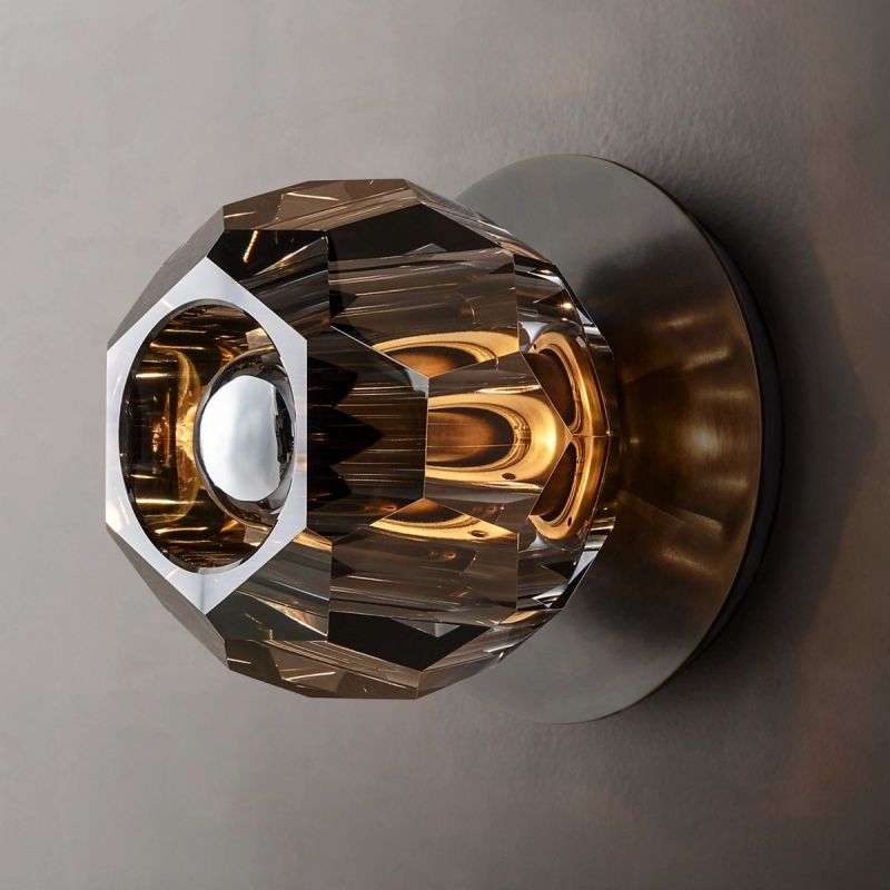 Balle Smoke Glass Tiny Wall Sconce