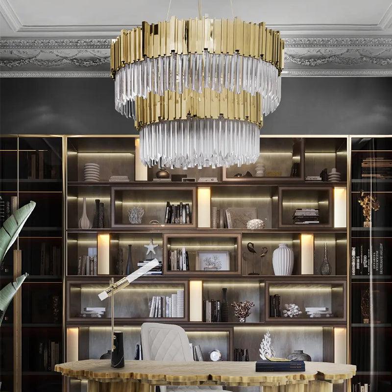 Brilliant Decorative 2-Tier Round Chandelier