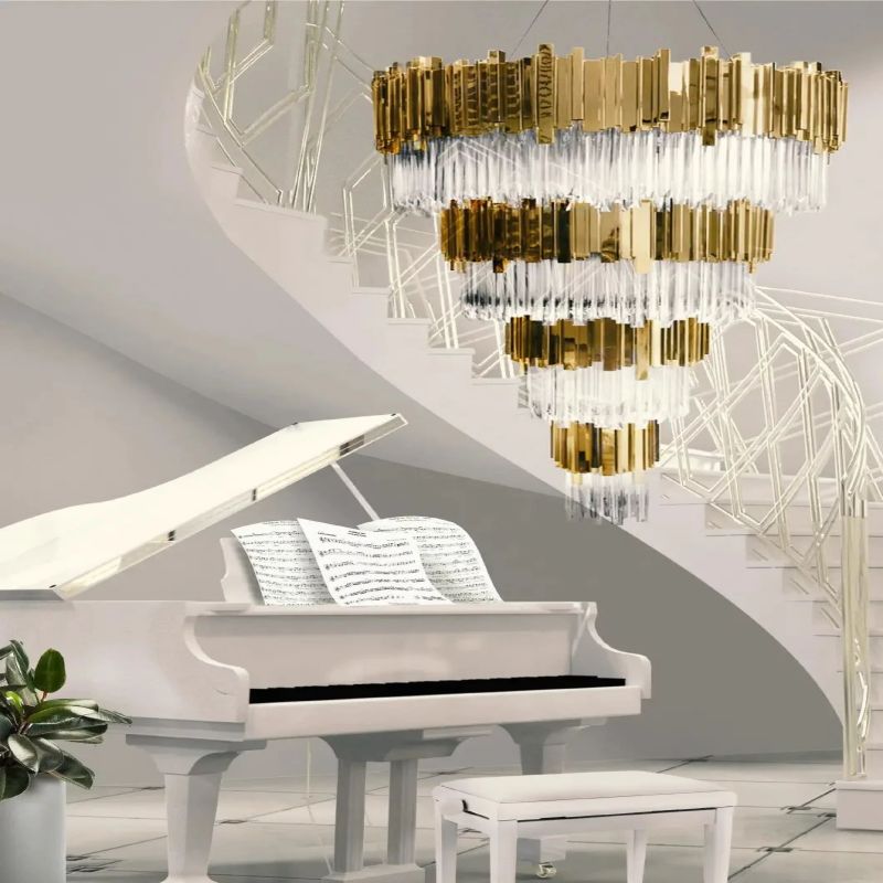 Brilliant Decorative 4-Tier Round Chandelier