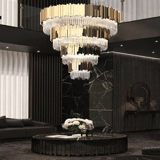 Brilliant Decorative 4-Tier Round Chandelier