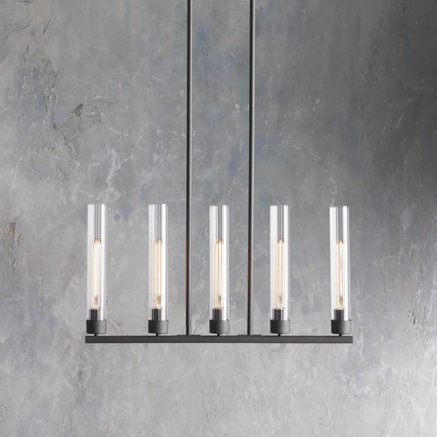 Chanavia Glass Linear Chandelier