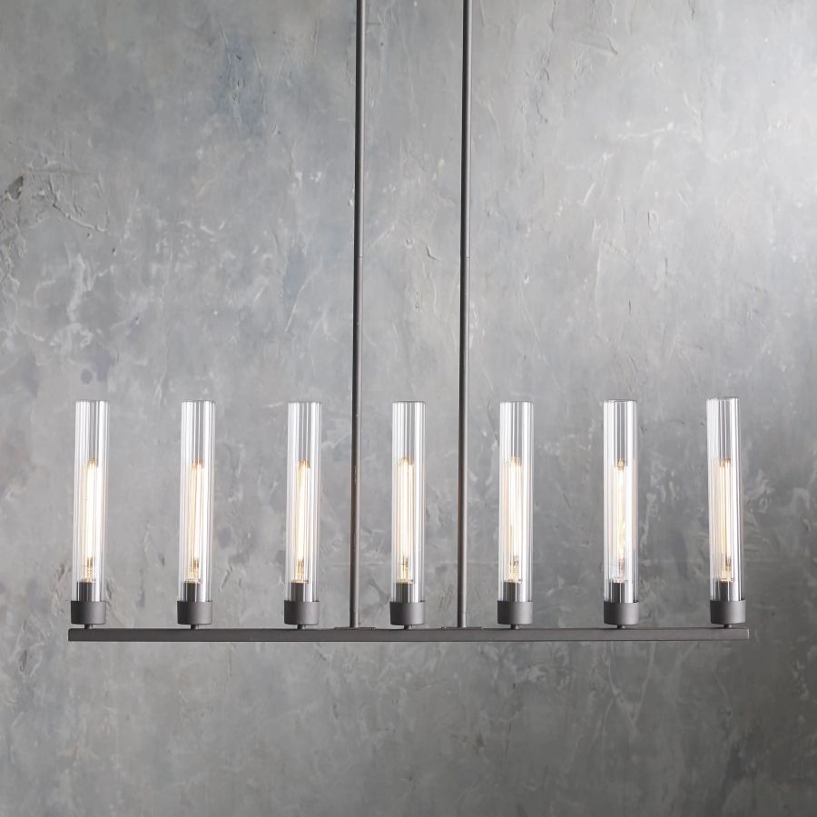 Chanavia Glass Linear Chandelier