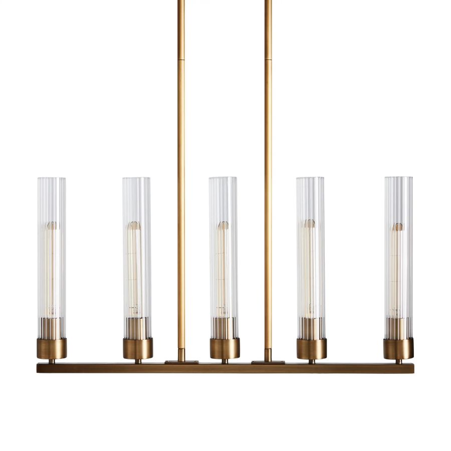 Chanavia Glass Linear Chandelier