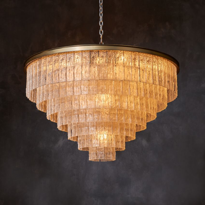 Celena Glass Round Chandelier