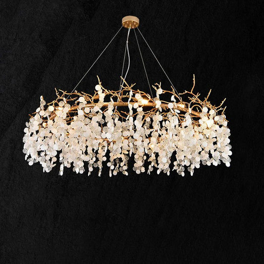 Cathy Round Circle Fortune Tree Round Branch Chandelier