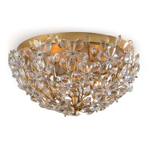 Cherish Crystal Flush Mount for Bedroom