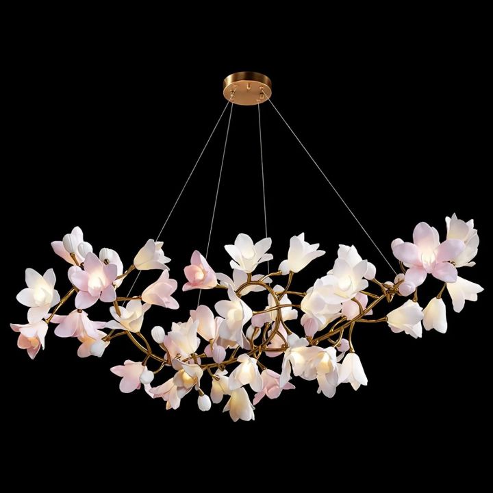 Circular Blossom Ceramic Chandelier