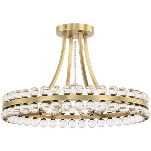 Clover 4 Light 18.25 inch Semi Flush Ceiling Light