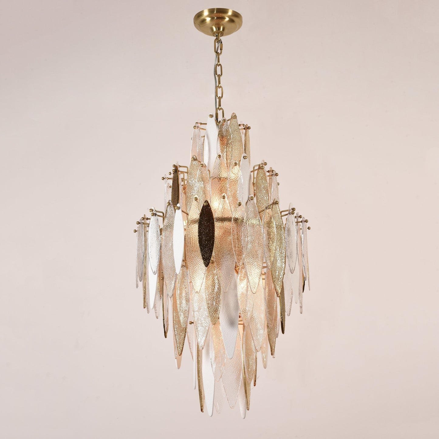 Alba Empire Tiered Oval Glass Chandelier