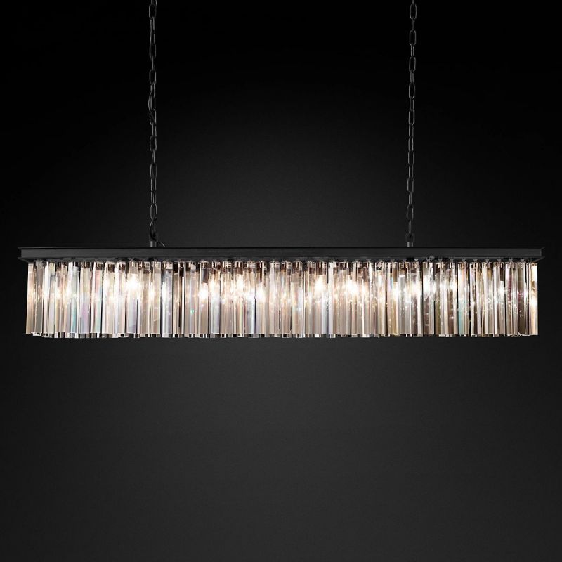 Della Single Layer Rectangular Chandelier