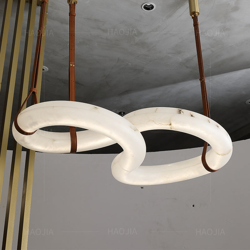 Designer Contemporary Nordic Alabaster Chandelier