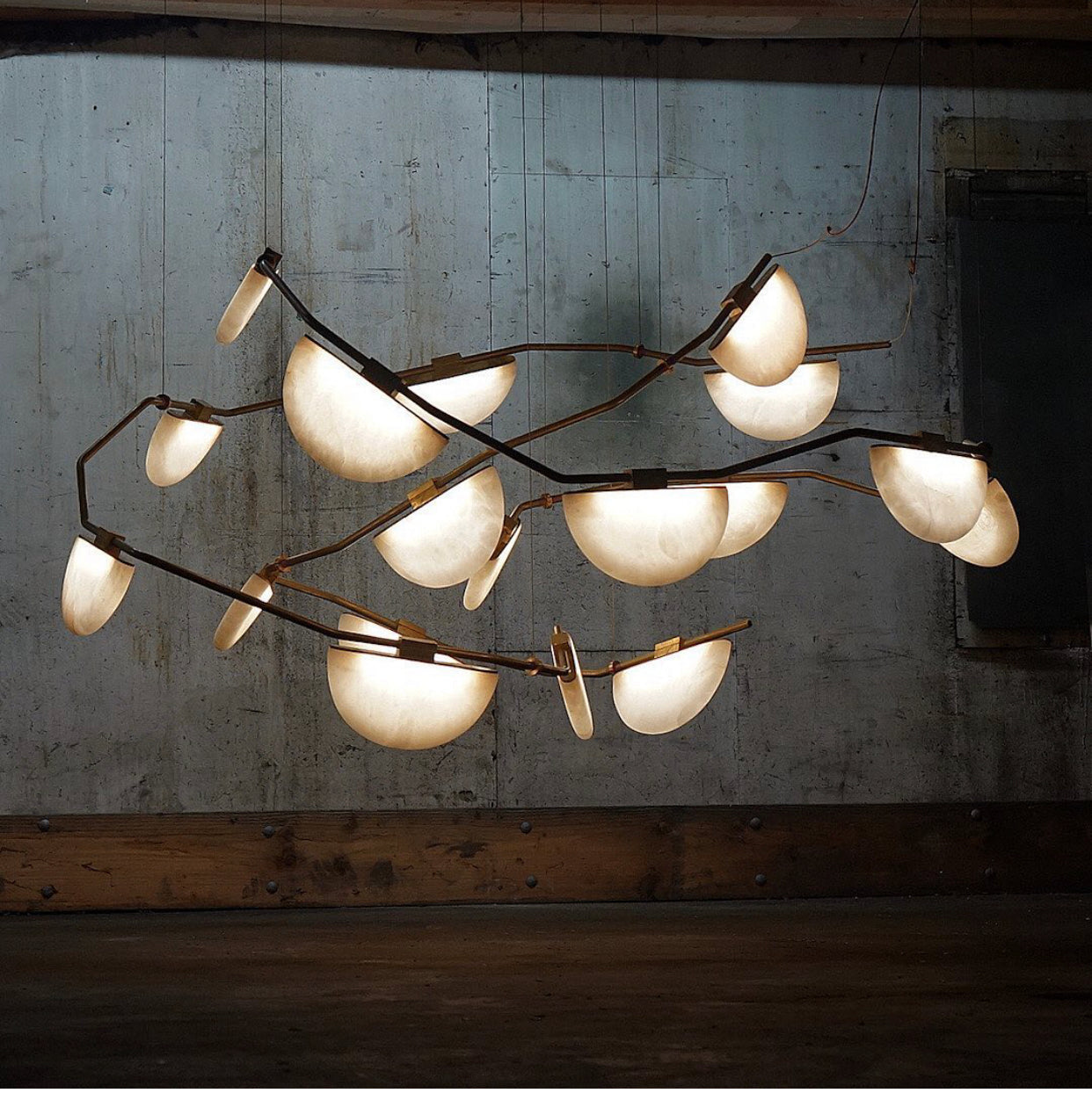 Elliot Alabaster Chandelier, Artistic Modern Chandelier for Bar Area