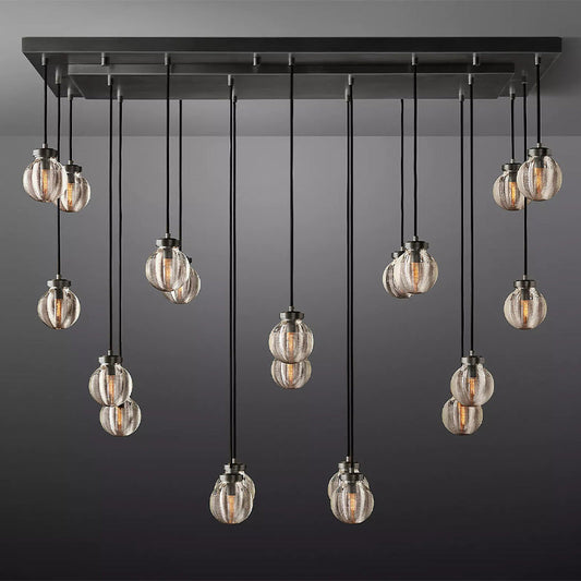 Popular Pearl Ball Linear Chandelier 54"