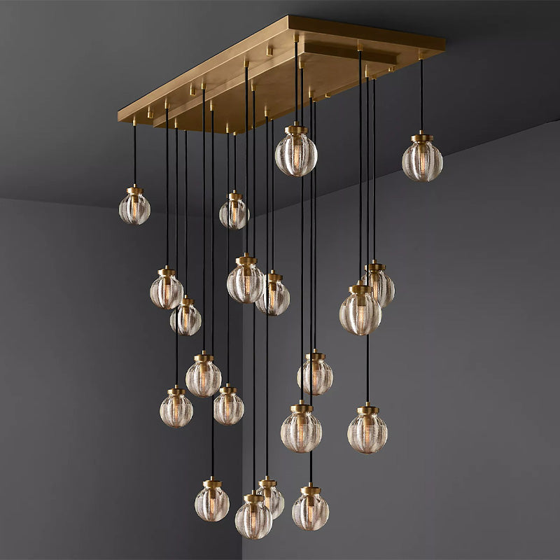 Popular Pearl Ball Linear Chandelier 54"