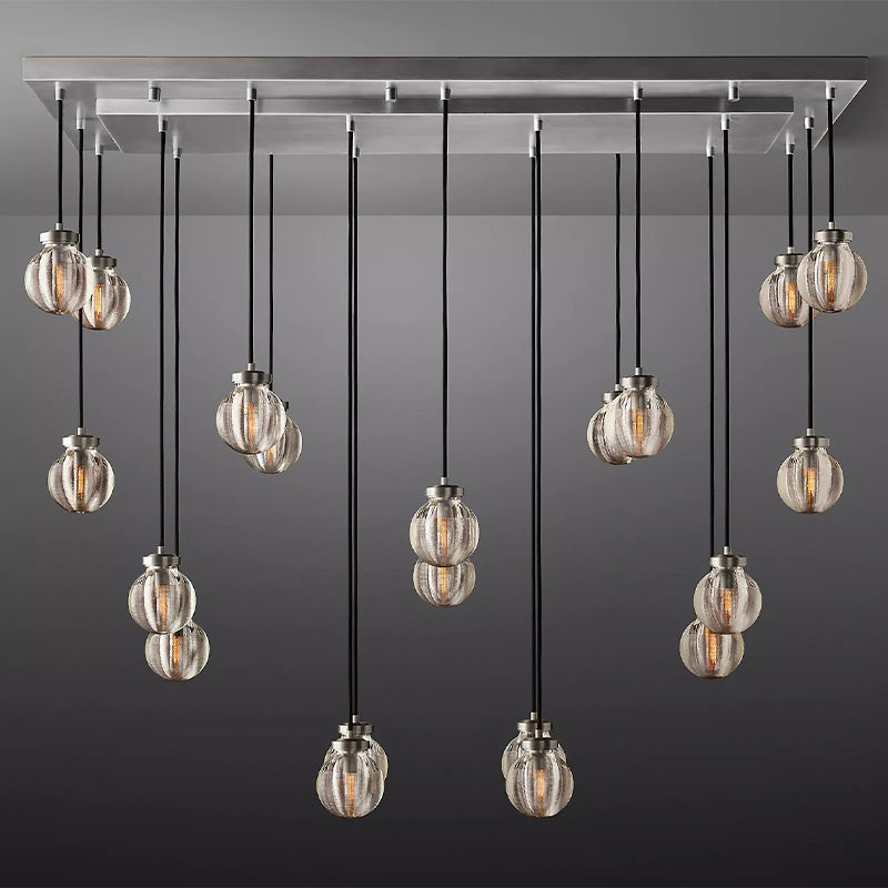 Popular Pearl Ball Linear Chandelier 54"