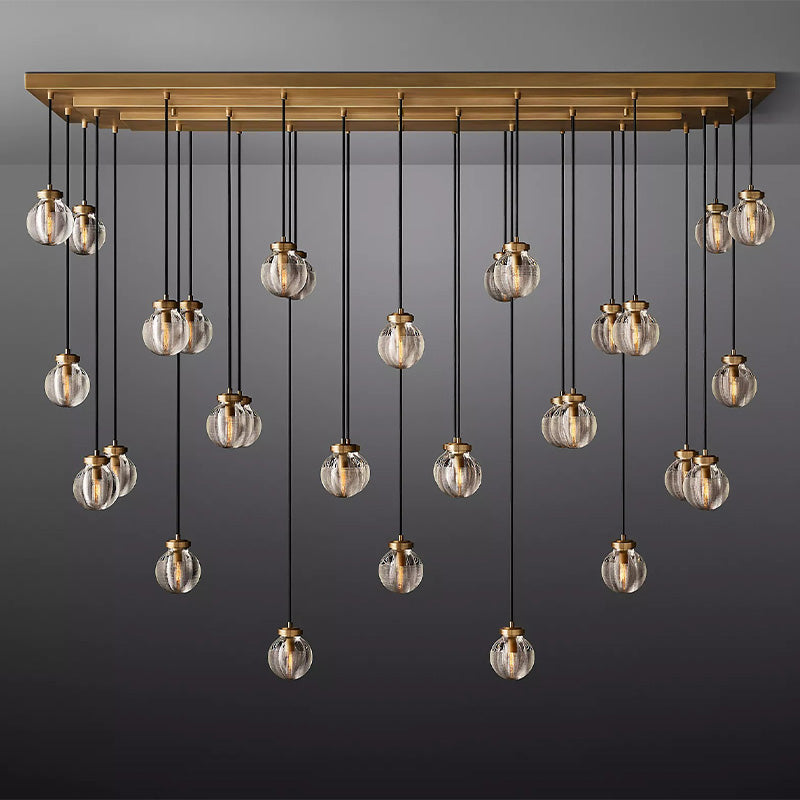 Popular Pearl Ball Linear Chandelier 72"