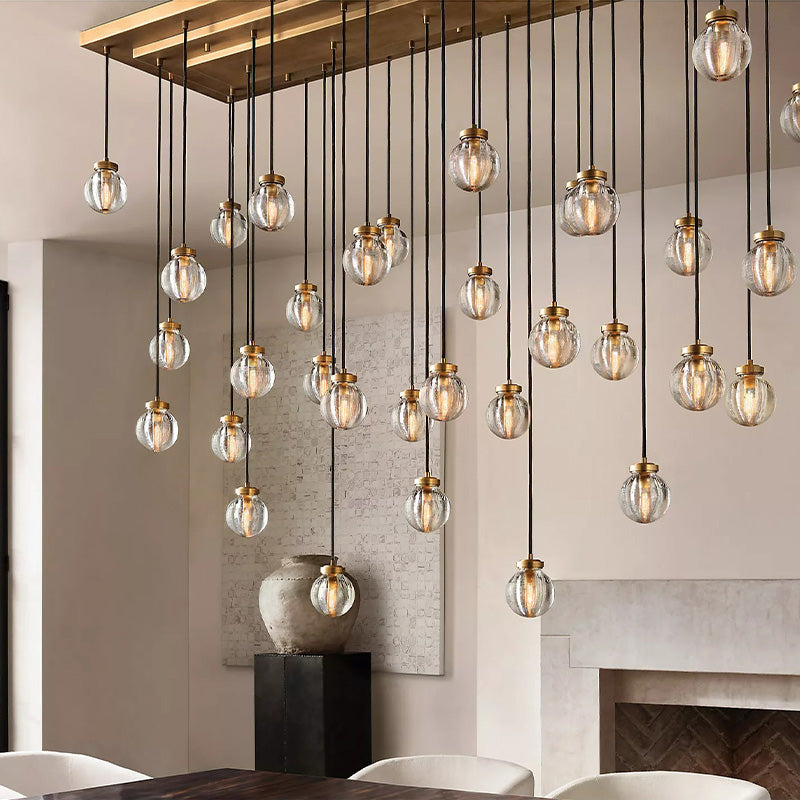 Popular Pearl Ball Linear Chandelier 72"