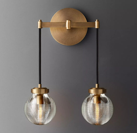 Popular Pearl Glass Ball Double-Head Wall Sconce