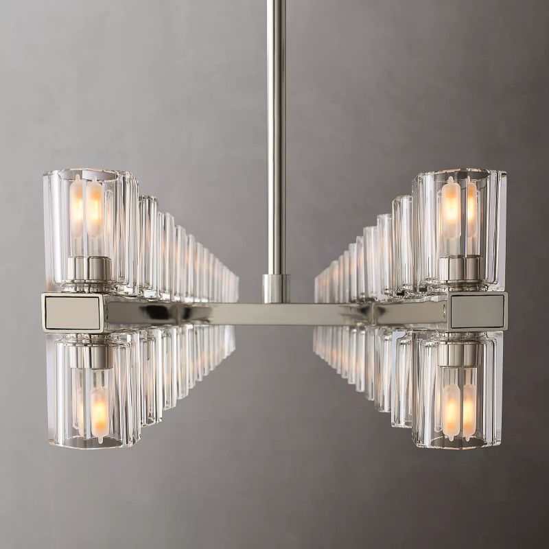 Felix Crystal Rectangular Chandelier 54"