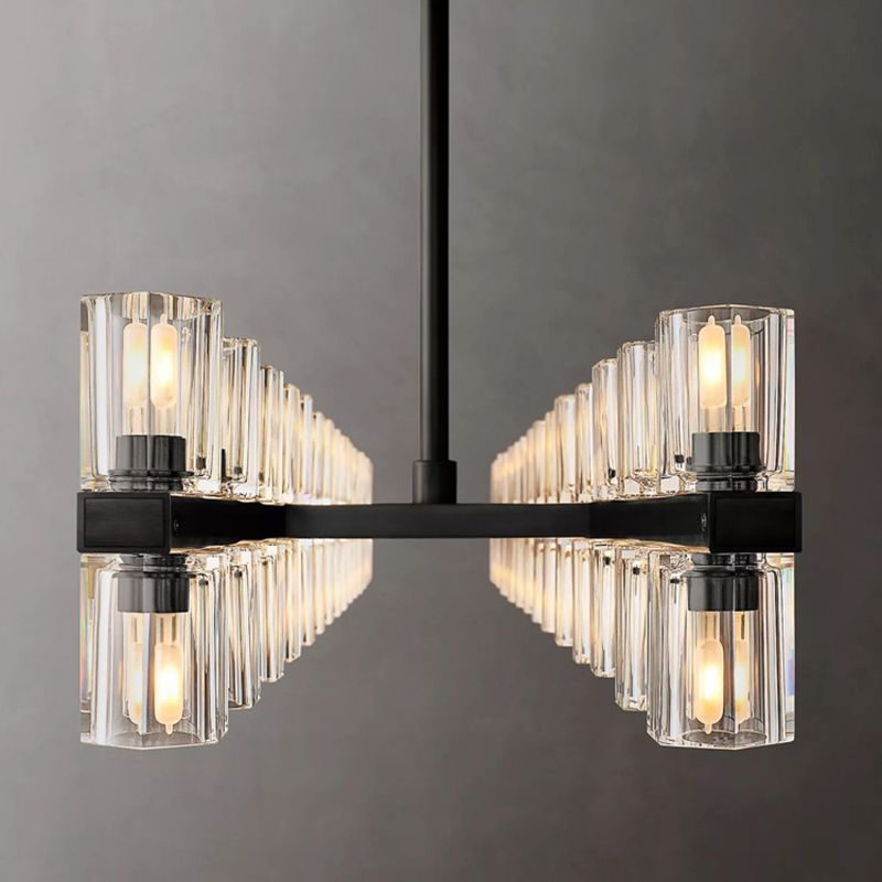 Felix Crystal Rectangular Chandelier 72"