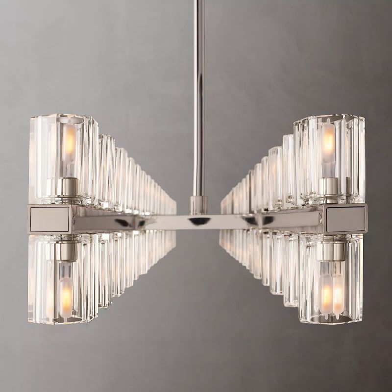 Felix Crystal Rectangular Chandelier 72"