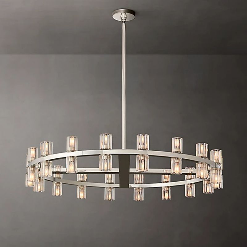 Felix Crystal Shades Round Chandelier 36"