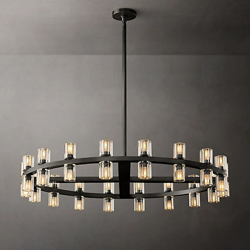 Felix Crystal Shades Round Chandelier 36"