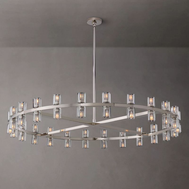 Felix Crystal Shades Round Chandelier 50"D（Customized)