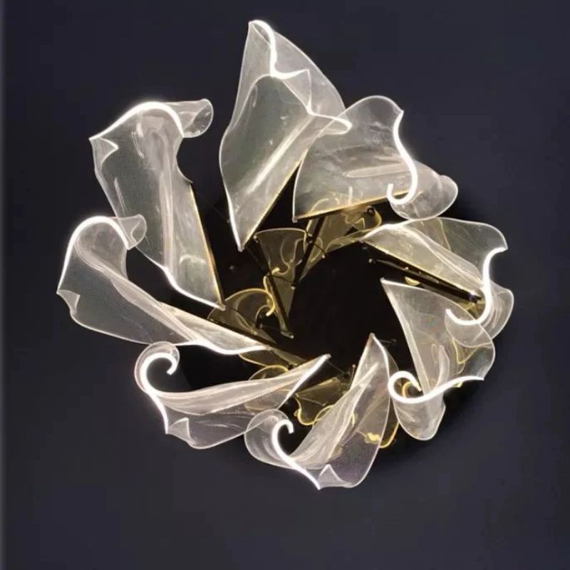 Flame Acrylic Branch Chandelier