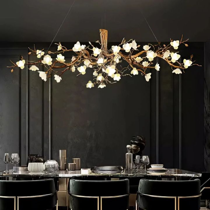 Flower Bloom Branch Ceramic Chandelier